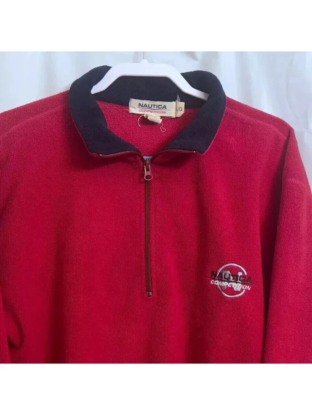 Vintage Nautica Competition 1/4 Zip Sweater Men's Large L Made in USA